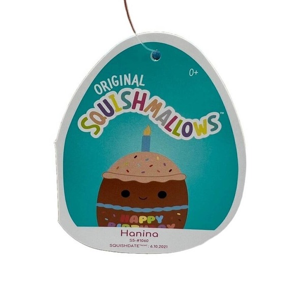 Squishmallows 8" Hanina Cupcake Birthday New Plush Toy - Picture 3 of 3